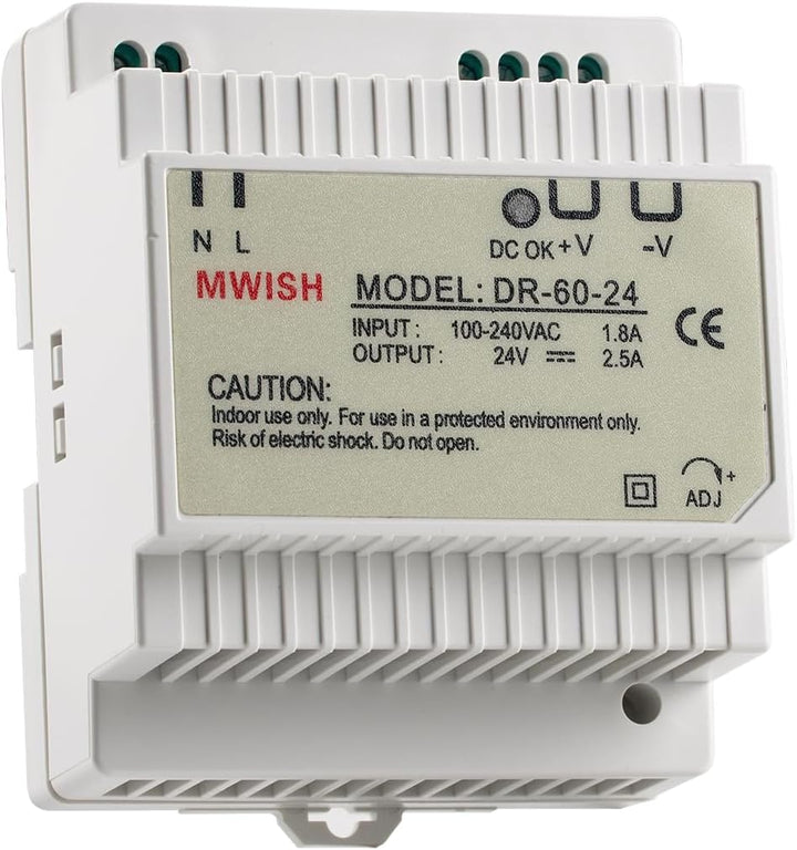 TMEZON DR-60-24 Transformator Netzteil Elektrisch DIN 100-240VAC / 1.8A 24V / 2.5A Netzteil Professi