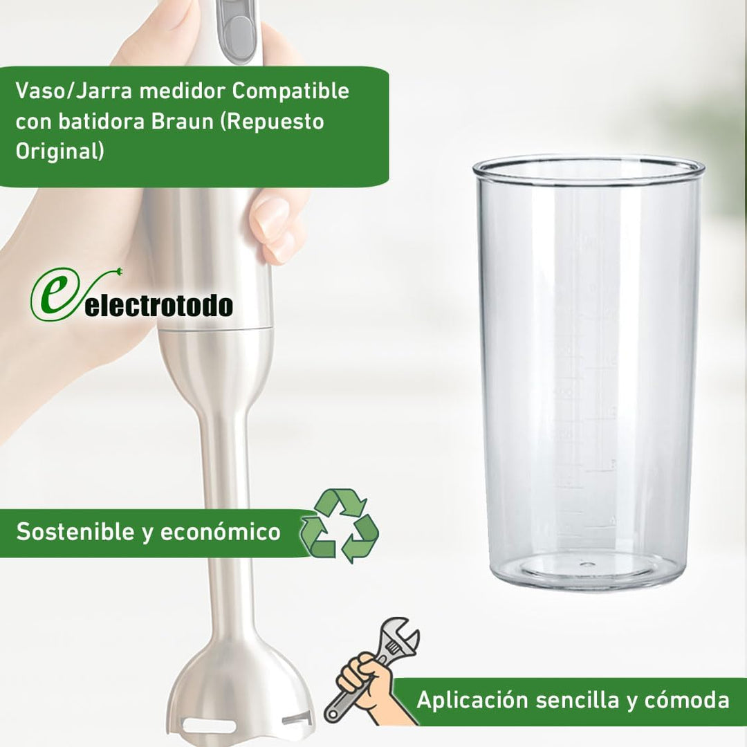 Messbecher/Messbecher, kompatibel mit Braun Mixer (Originalersatz)