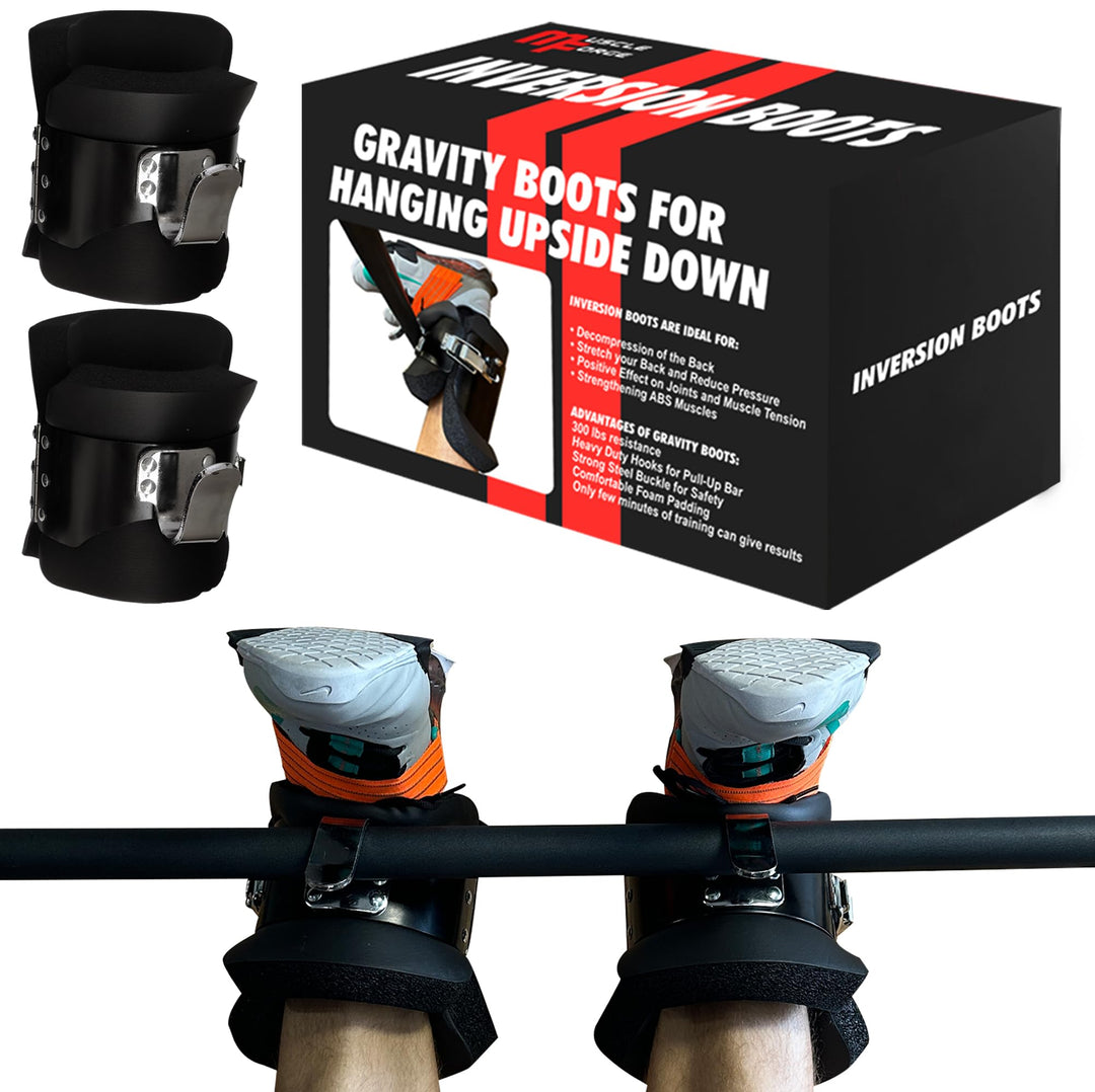 Gravity Boots – Schwerkrafttrainer, Fussmanschetten mit Haken Inversion Boots mit Sicherheitsverschl