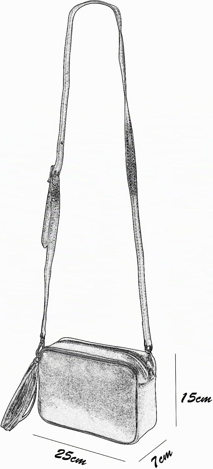 SH Leder Echtleder Umhängetasche mittel kleine Tasche Abendtasche Clutch Crossbody Bag Messenger Han
