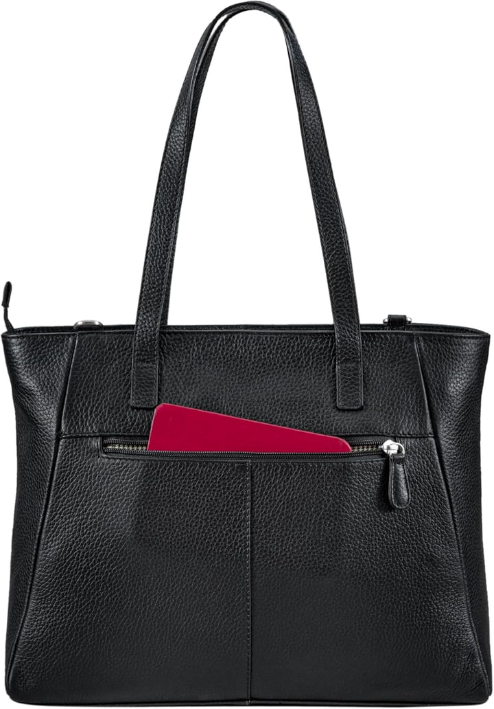 STILORD 'Madeleine' Grosse Umhängetasche Damen Leder Vintage Schultertasche Elegante Businesstasche