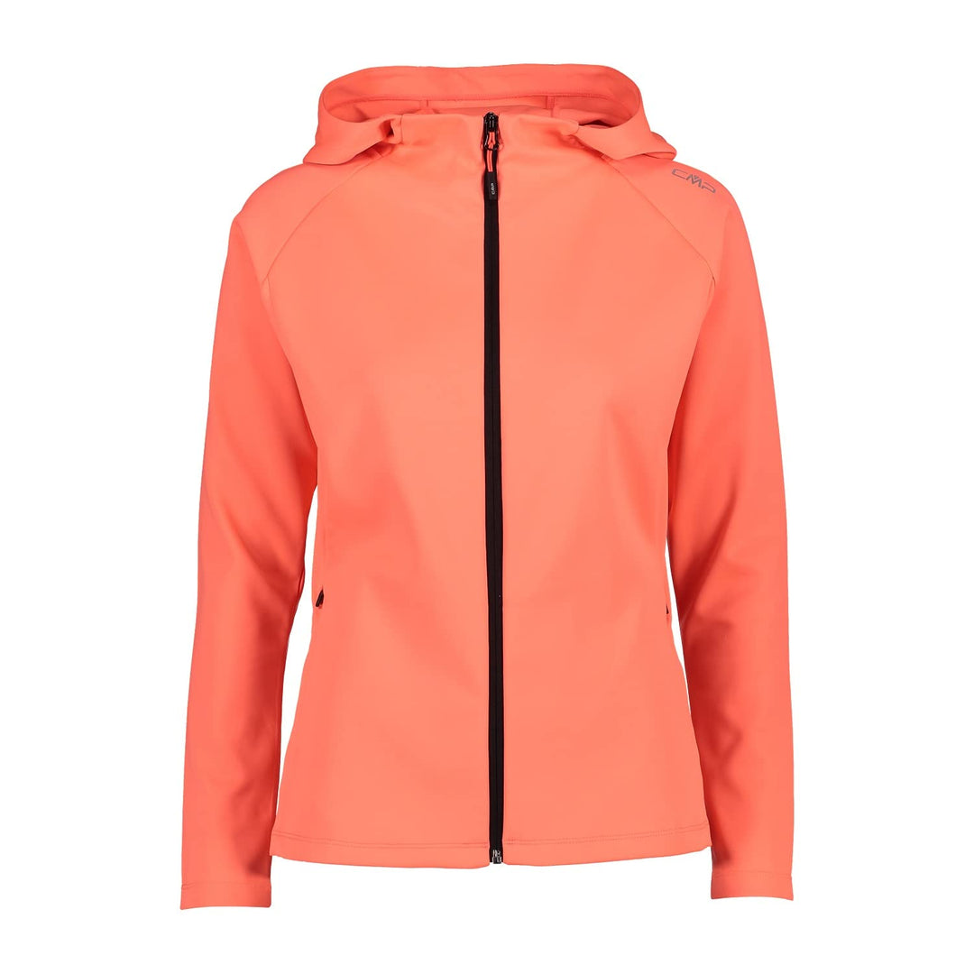 CMP Damen Hoodie Jacke silber/orange 40, silber/orange 40