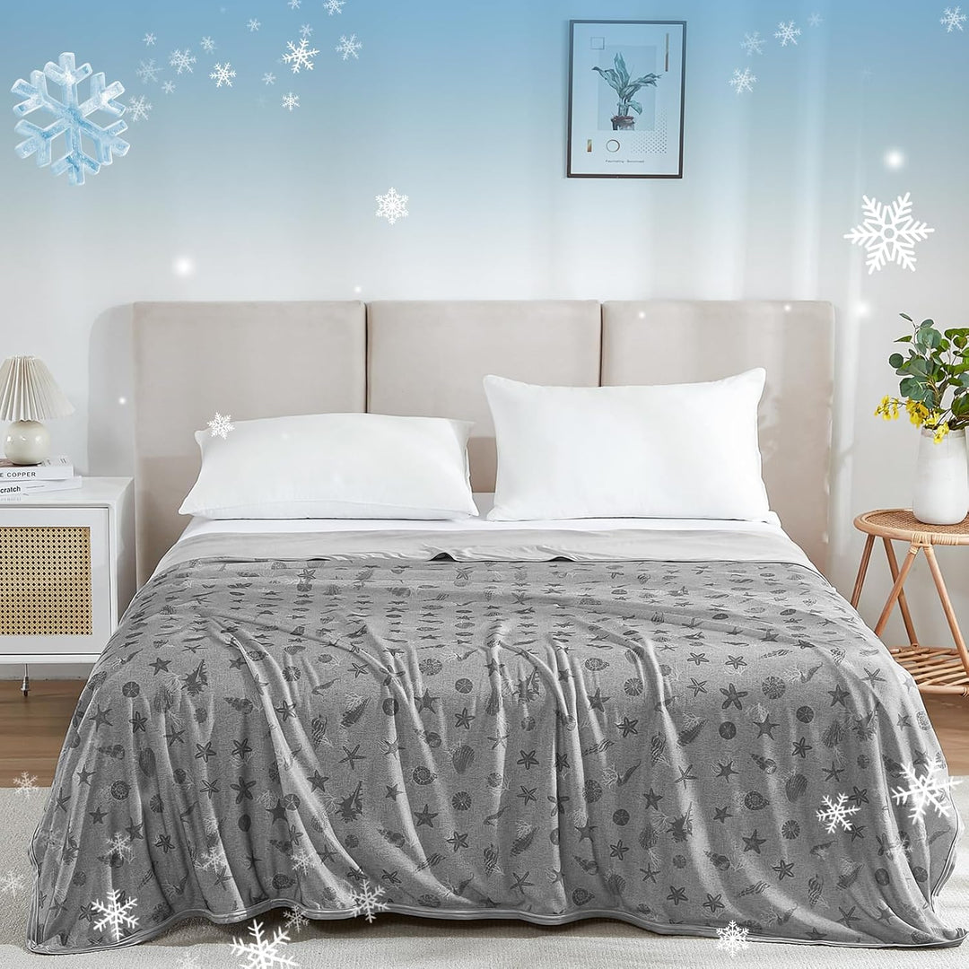 WONGS BEDDING Kühldecke Sommerdecke - mit Japanische Arc-Chill Q-Max 0,43 Kühlfasern, 2 in 1 Selbstk