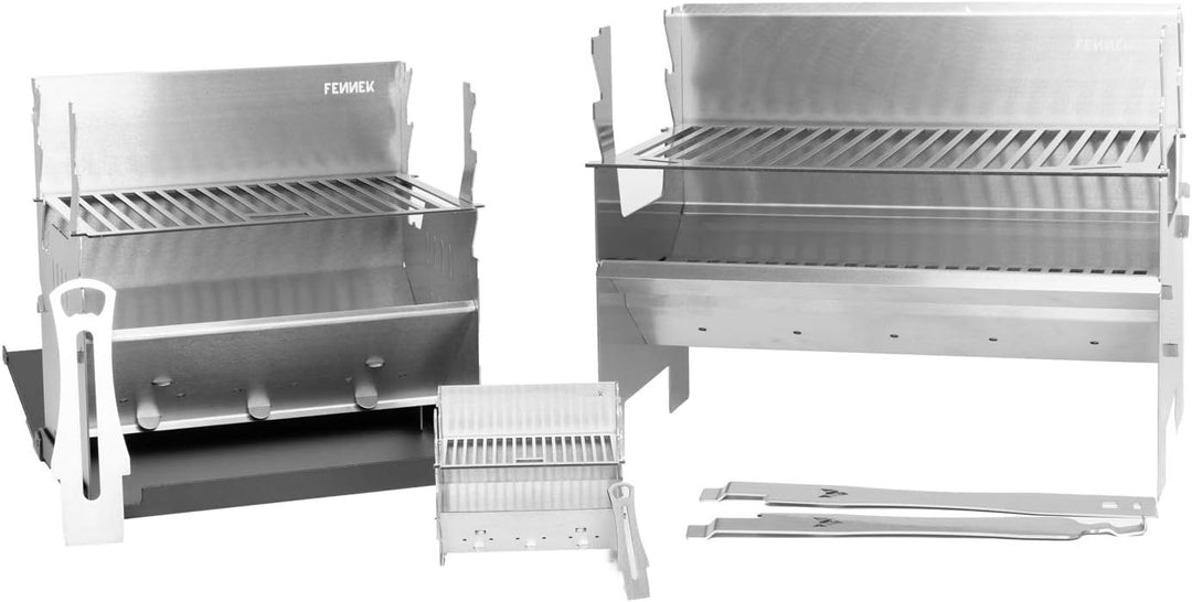 FENNEK Mini Edelstahl Deko Minigrill, Stövchen & Servierobjekt als Sammlerstück für Tisch, Küche uvm