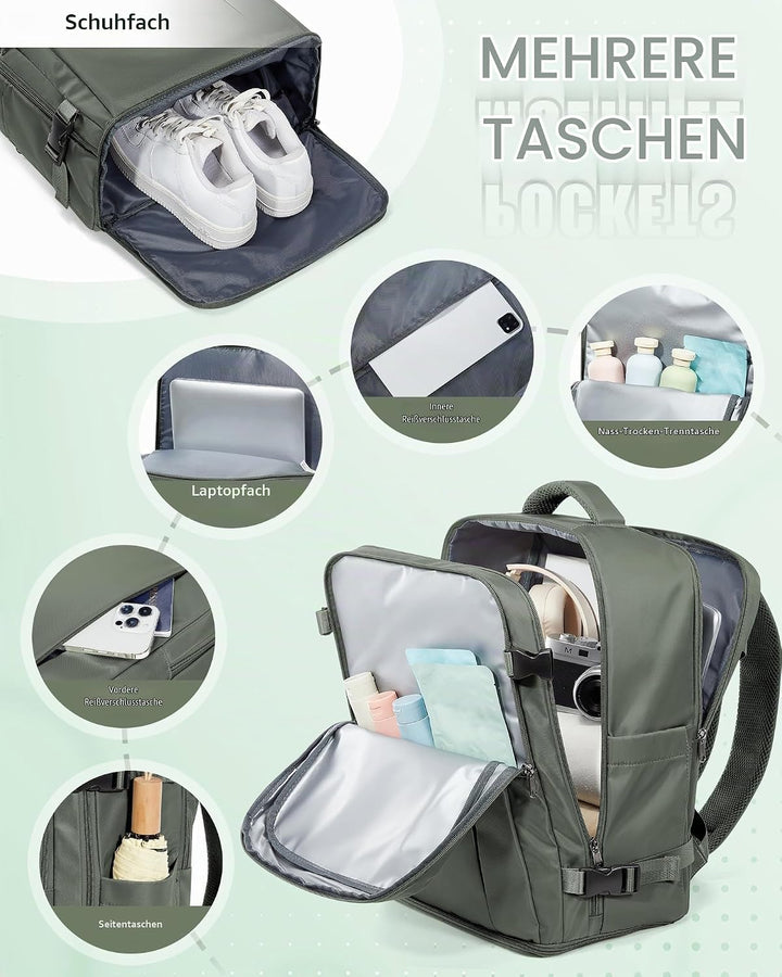 SZLX Rucksack 40x30x20 Wizz air Handgepäck Rucksack für Ryanair Vakuum Reiserucksack Flugzeug Easyje