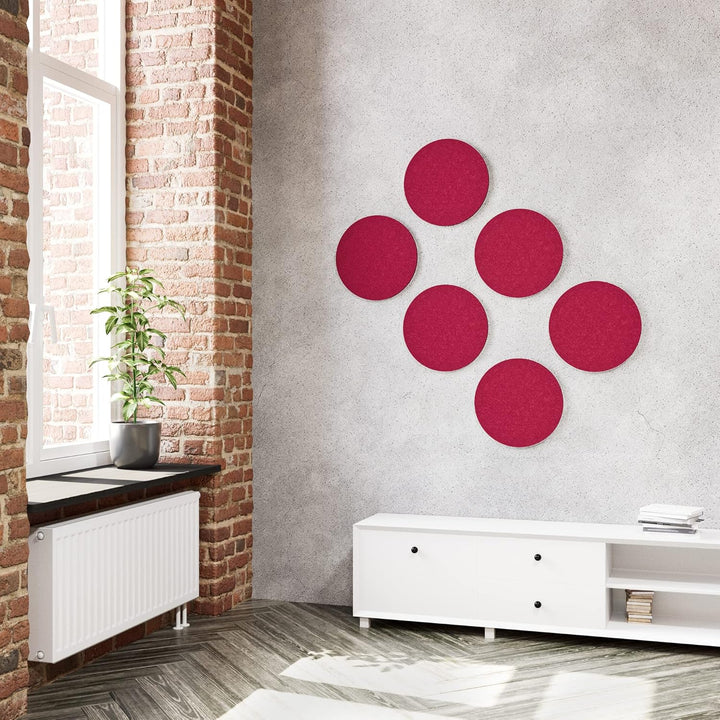 vilz 6er Set Wand Akustikplatten selbstklebend 100% recycelter Filz - Absorber zur Akustikverbesseru