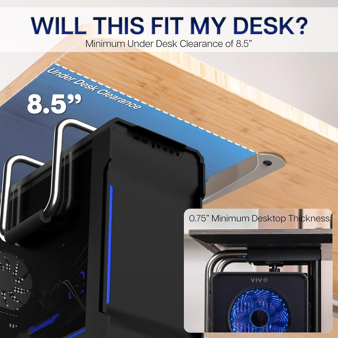 VIVO MOUNT-PC04A Computergehäuse-Halterung für den Schreibtisch bis zu 30 kg Large, Large