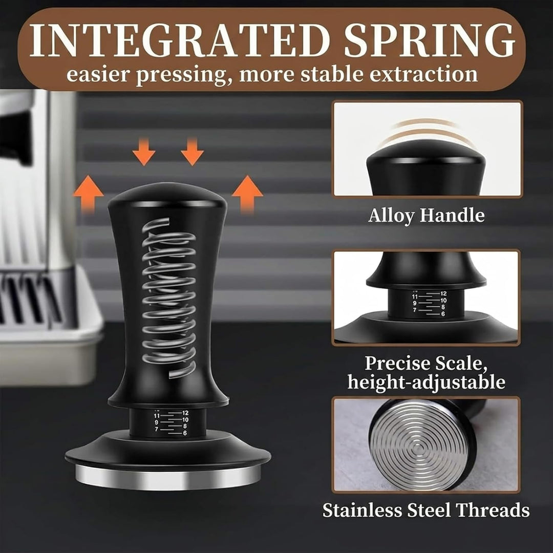 Kaffee Tamper 51mm, Espresso Tamper 51mm, Kaffeetamper und Verteilerwerkzeug mit feinen Nadeln, Sieb