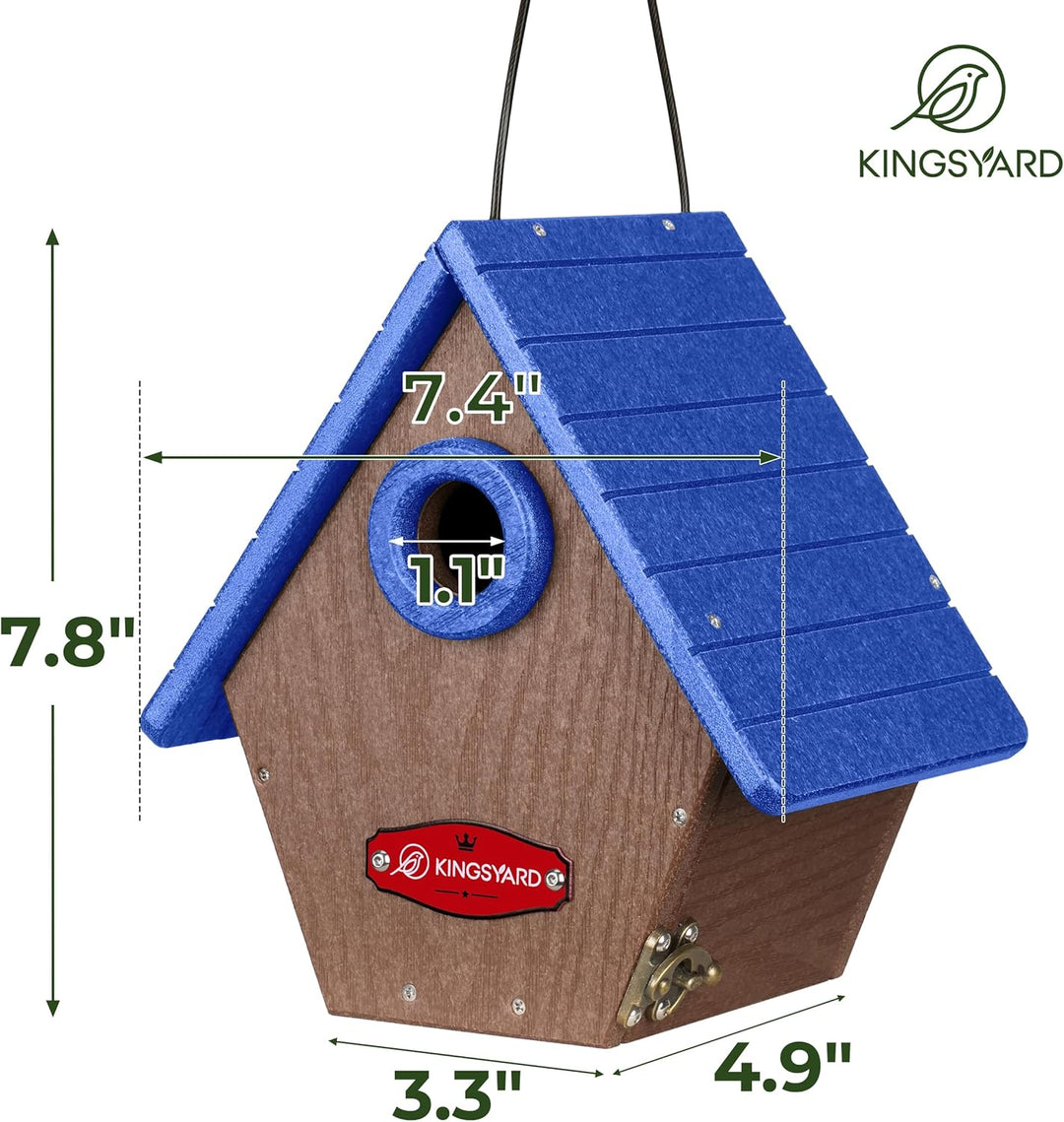 Kingsyard Nistkasten Vogelhaus aus recyceltem Kunststoff für den Aussenbereich - Hängende Nisthöhle