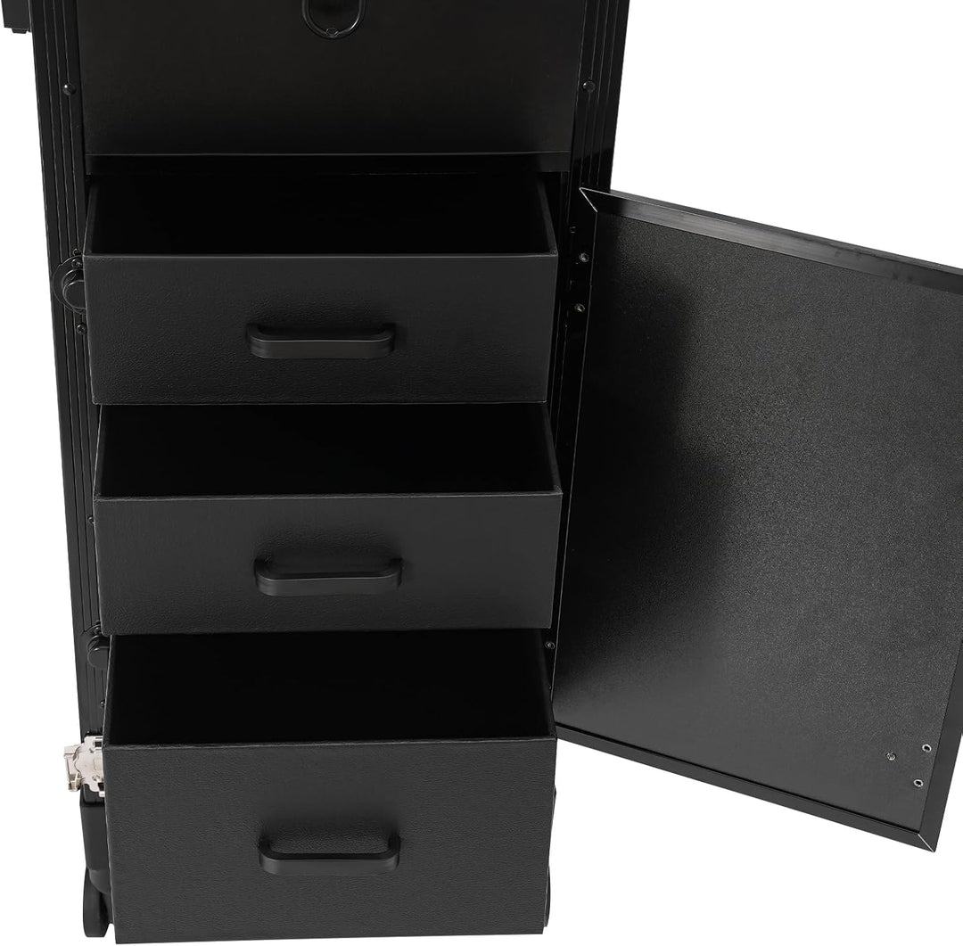 Professioneller Kosmetikkoffer Trolley 2 In 1 Schminkkoffer mit Tisch Bis 50KG Maniküre Tisch mit 3