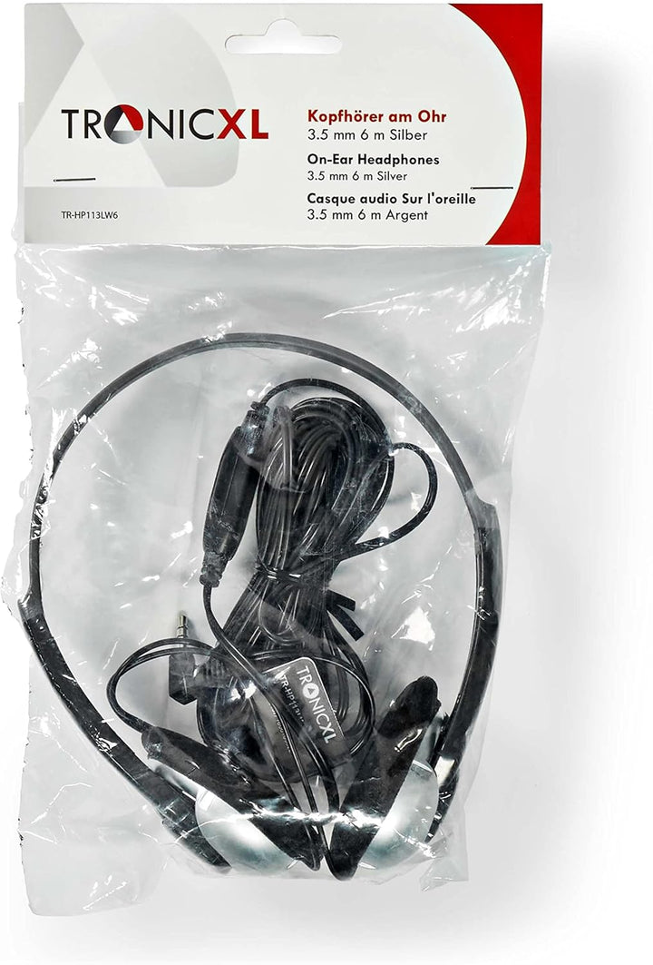 Fernseh Kopfhörer 6m langes Kabel Kopfbügel kompatibel mit für Fernseher Samsung LG Sony Toshiba DYO