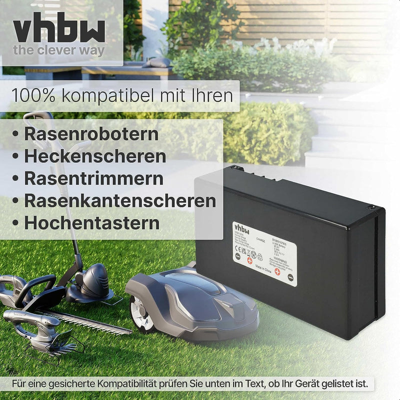 vhbw Akku kompatibel mit Stiga Autoclip 125, 127, 200, 223, 225, 225s, 228, 228s Rasenroboter Rasenm