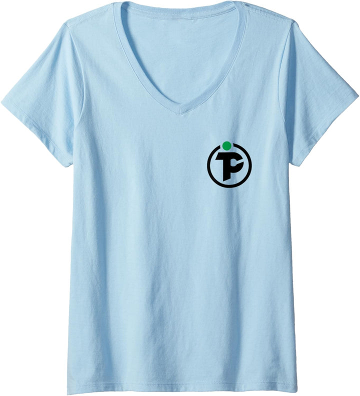Damen Pflüger Training Mobility and More Brusttasche Beidseitig T-Shirt mit V-Ausschnitt
