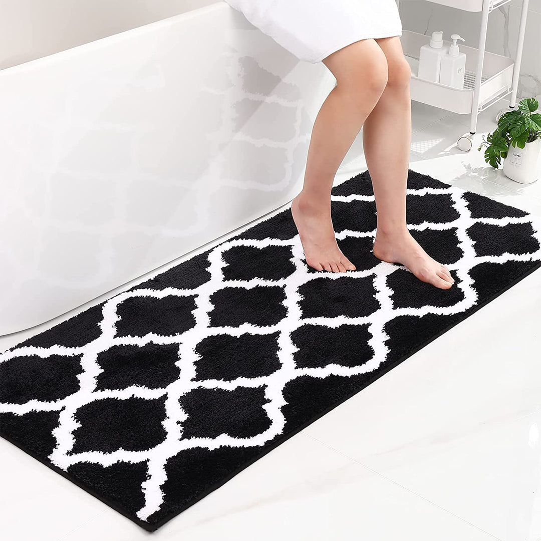 Homaxy rutschfest Badematte Badezimmerteppich Waschbar Hochflor Badteppich Flauschige Mikrofaser Bad