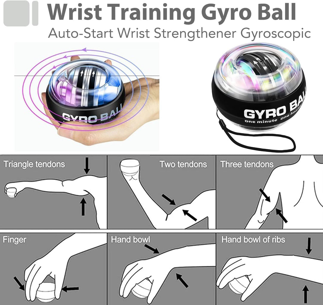 Handtrainer Fingertrainer, Griffkraft Trainer Training Set - 6er-Pack, Verstellbarer Grip Trainer, F