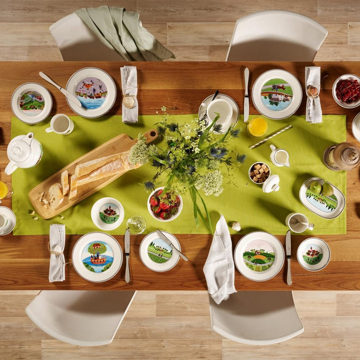 Villeroy und Boch Design Naif Frühstücksteller Arche Noah, Premium Porzellan Frühstücksteller 21 cm