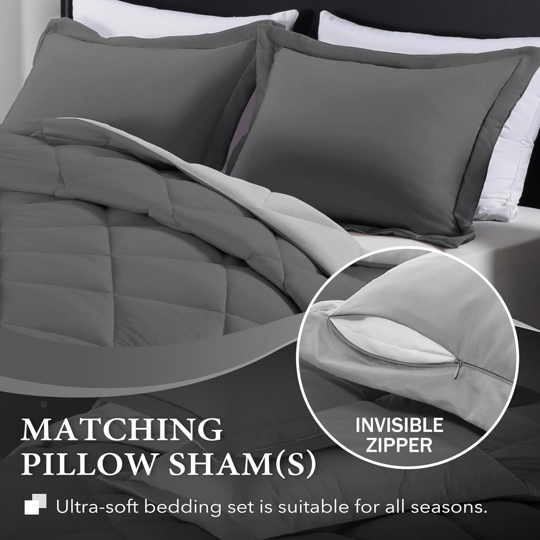 downluxe Bettwäsche-Set für King-Size-Betten, weiches Bettwäsche-Set für alle Jahreszeiten, 1 Bettde