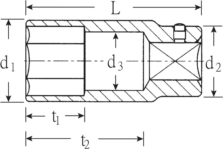 STAHLWILLE Nr. 56 Steckschlüsseleinsatz 3/4" (20 mm) Schlüsselweite 41 mm L.90 mm AS-drive, HPQ®-Hoc
