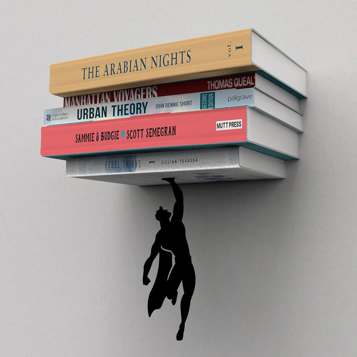 Artori Design Deko Schweberegal Aesthetic Buchstütze Wandregal - Wand Dekoration Buchständer Regal a