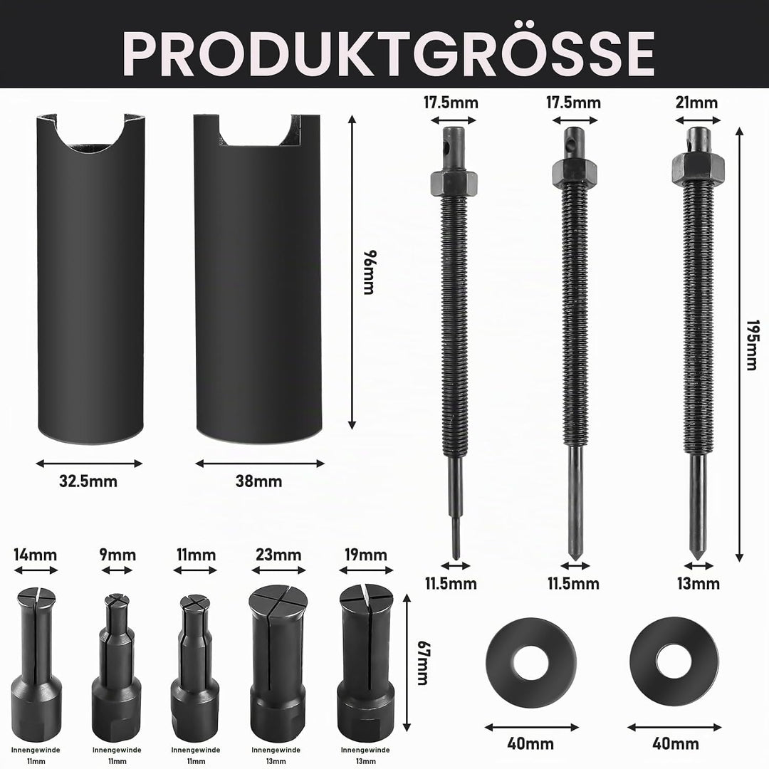 9-23mm Innenlager Abzieher Set, 12 Stück Radlager Abzieher Motorrad, Motorrad Innenlager-Auszieher-K