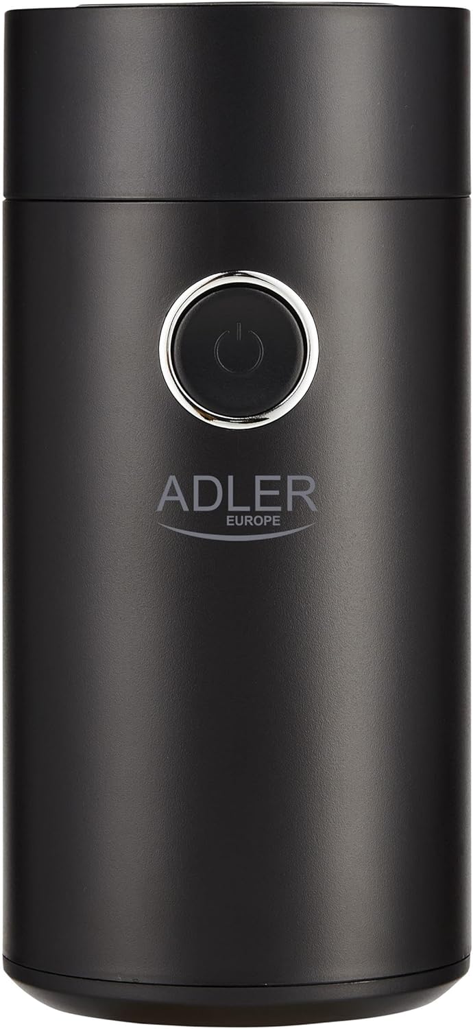Adler AD 4446bs Elektrische Kaffeemühle aus Edelstahl, 150 W, Füllmenge bis zu 75g, Mühle für Kaffee