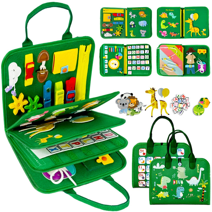 Qizfun Busy Board Montessori Spielzeug ab 1 2 3 4 Jahre – Kleinkinder Activity Board Motorikspielzeu