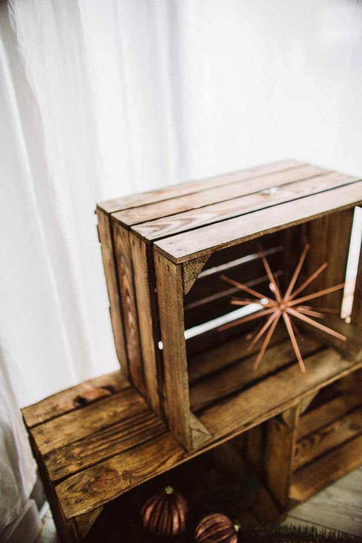 Teramico Alte geflammte Obstkisten / Holzkisten in vielen Variationen -Ideal zum Möbelbau oder zur A