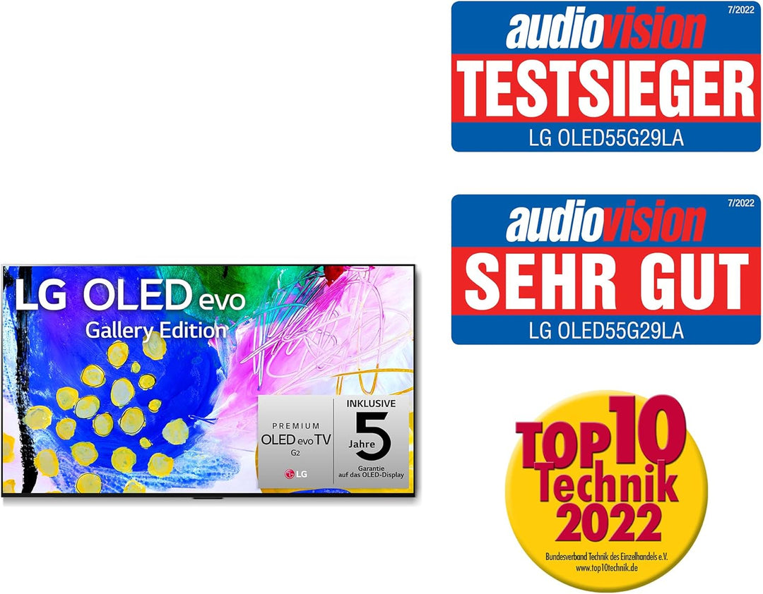 LG OLED65G29LA TV 165 cm (65 Zoll) OLED evo Fernseher (Cinema HDR, 120 Hz, Wandhalterung) [Modelljah