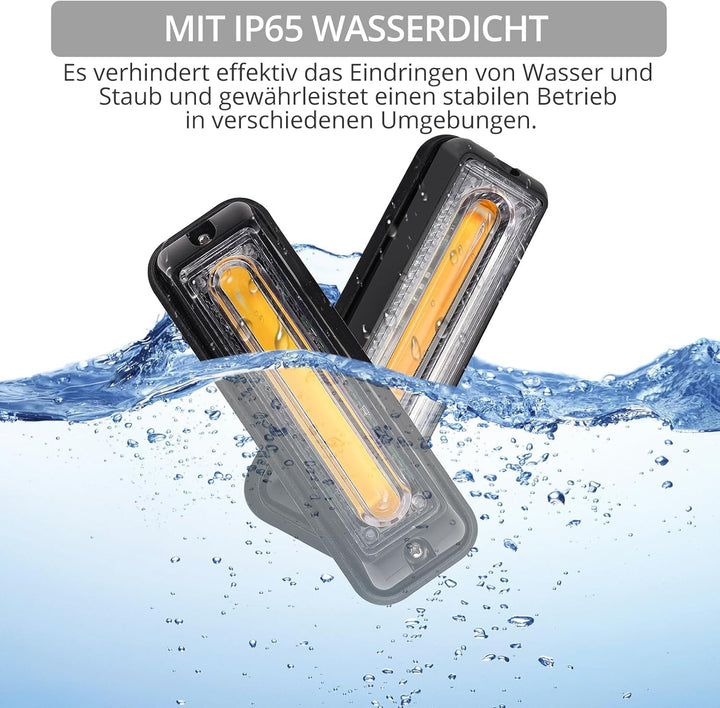 Justech 9cm COB Warnlicht Stroboskoplicht Warnung Beacon Blinklichter Blitzmodul Notfall Licht Achtu