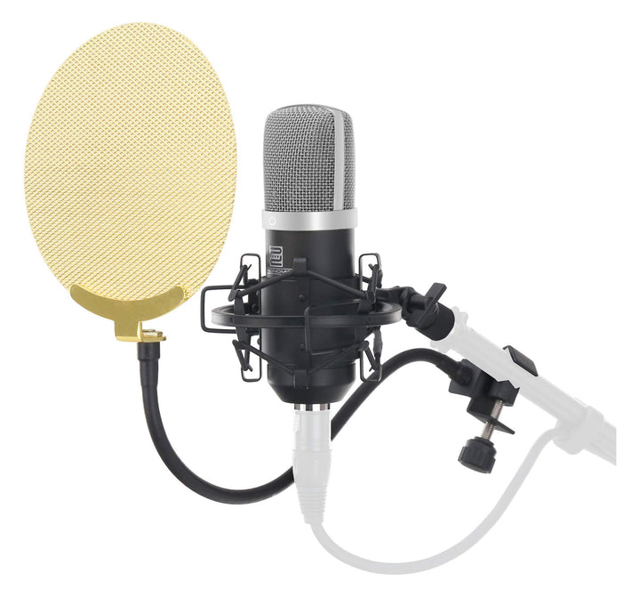 Pronomic CM-22 Studio Grossmembranmikrofon XLR-Kondensatormikrofon inkl. Popkiller SET (inkl. Mikrof