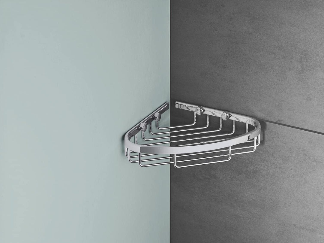 GROHE Start Cosmopolitan - Seifenkorb (Material: Metall, für Eckmontage, inkl. Schrauben und Dübel),