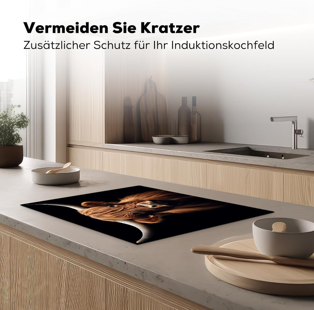Herdabdeckplatte 70x52 cm Einteilig Induktionsmatte Küche Abdeckung Ceranfeld Herd Abdeckplatte Deko