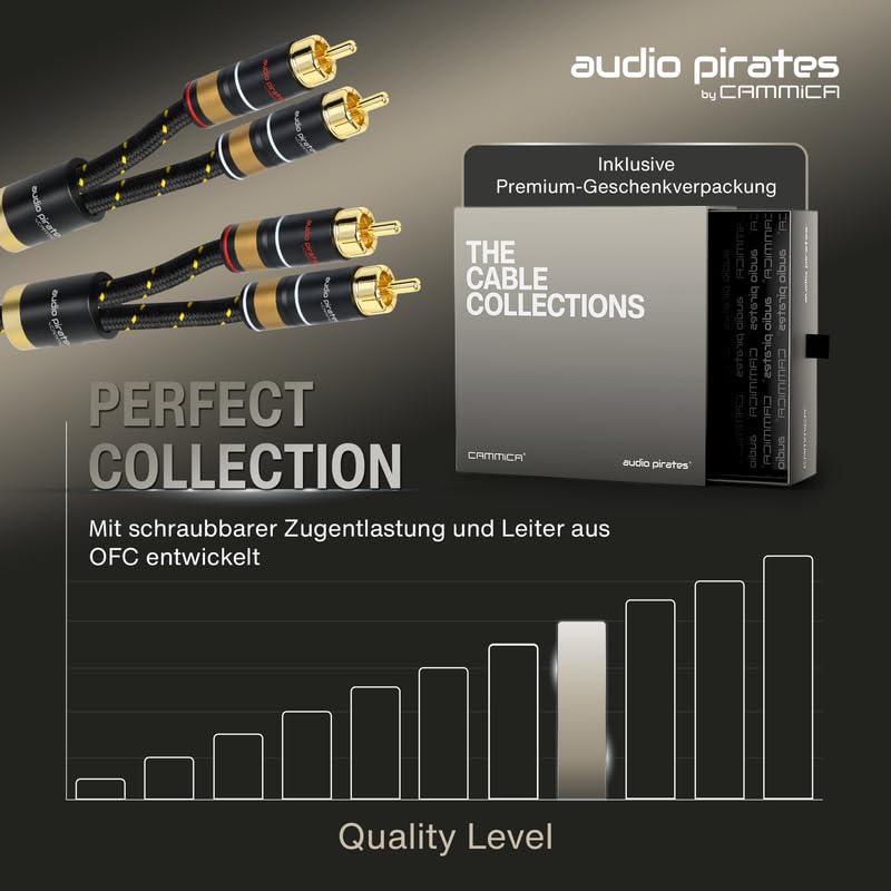 audio pirates by cammica Cinch Kabel 2x RCA Stecker auf 2x RCA Stecker, Audio-Kabel | High-End Audio