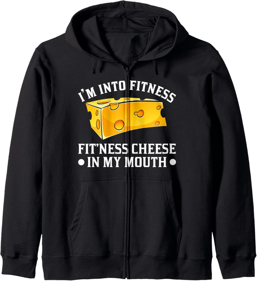Ich bin in Fitness-Käse in meiner Maus lustige käsige Kapuzenjacke