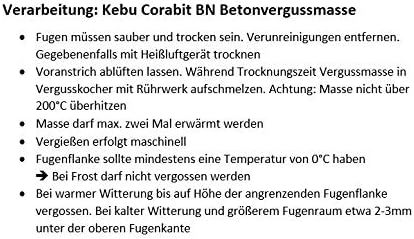 Kebu - Betonfugenvergussmasse BN Heiss-Vergussmasse Asphalt und Beton - Grösse: 27kg