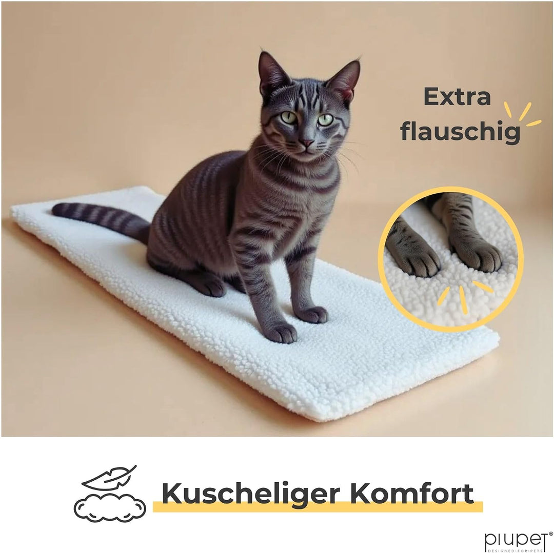 PiuPet Fensterliege für Katzen 90×25 cm | Rutschfestes Katzenbett für Fensterbank und Fensterbrett |