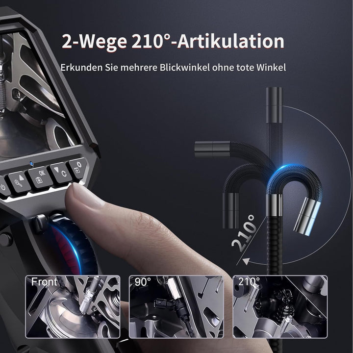 Ralcam Endoskopkamera mit Licht Endoscope Camera - Endoskop 8,5mm Inspektionskamera 3,5" HD 1080P Ro