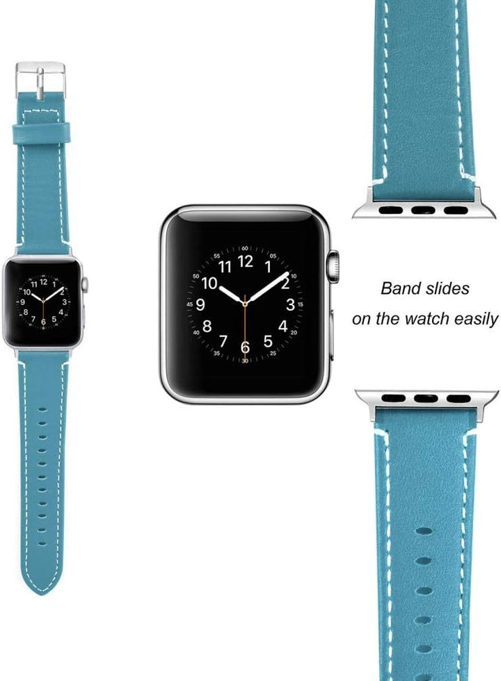 CoverKingz Leder Armband kompatibel mit Apple Watch Armband 42mm/44mm/45mm/49mm - Lederarmband für A
