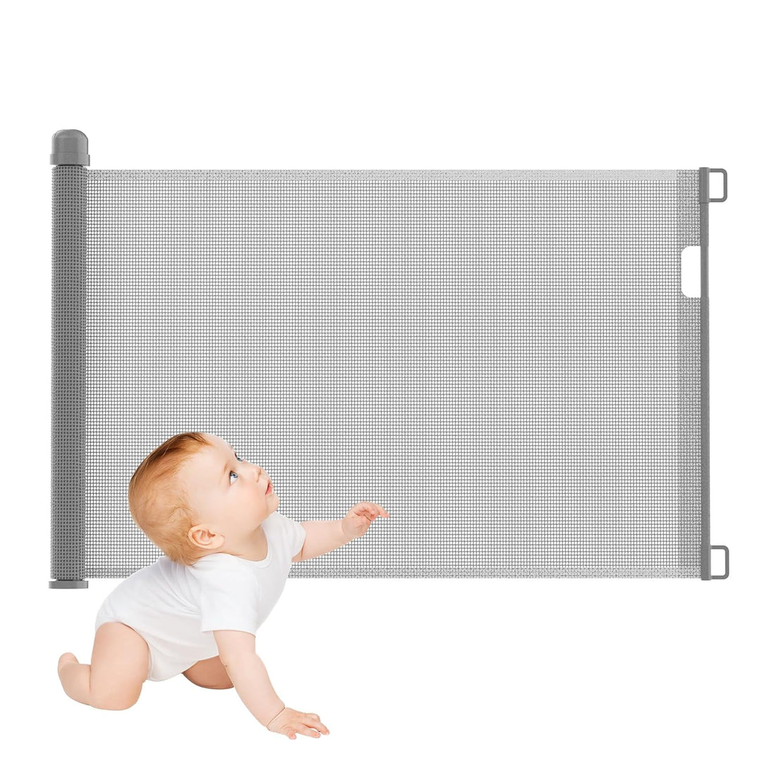 Froadp PVC Türschutzgitter, Ausziehbar Baby Treppengitter für Kinder und Haustiere, Einziehbares Tre