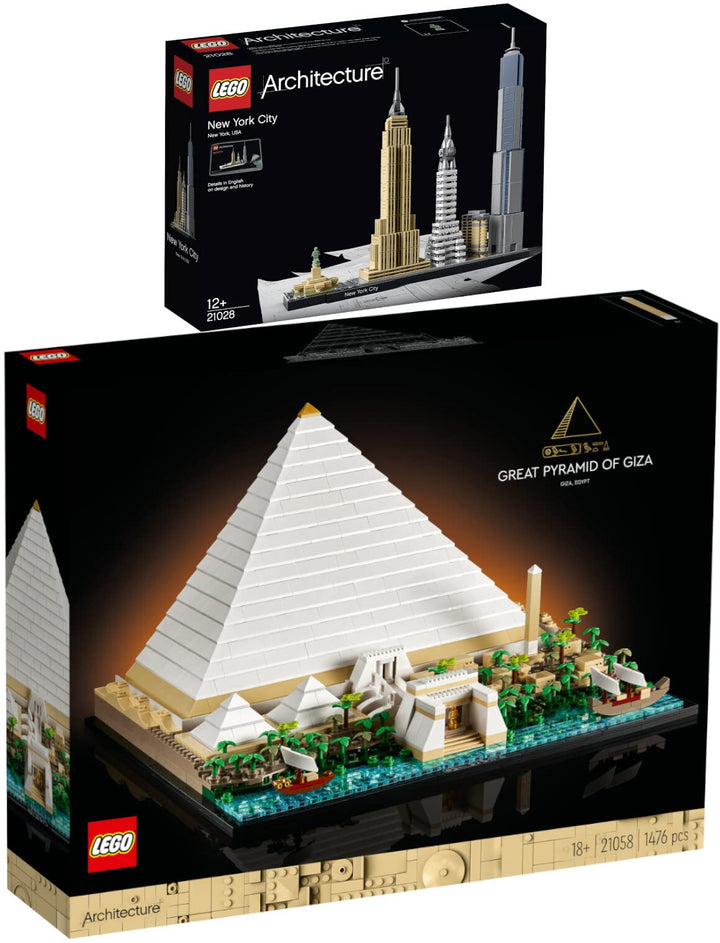 Lego Architecture 2er Set: 21058 Cheops-Pyramide & 21028 New York City