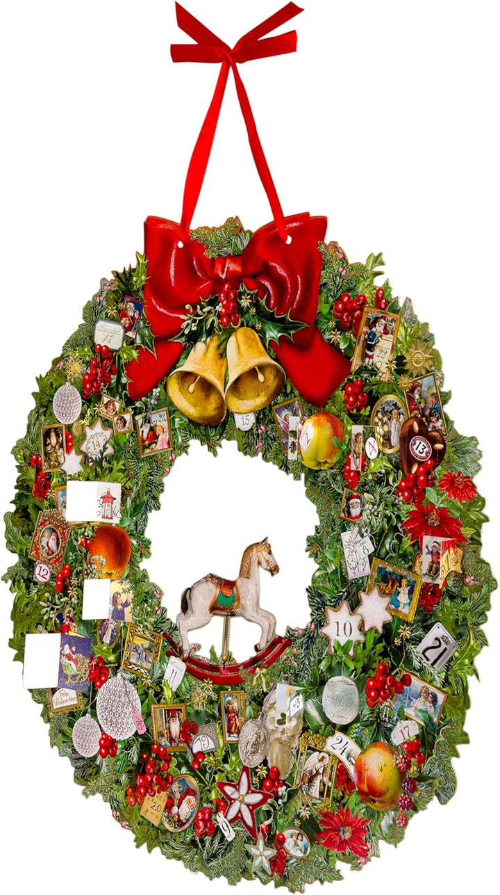 Festlicher Weihnachtskranz (Adventskalender);Adventskalender, White