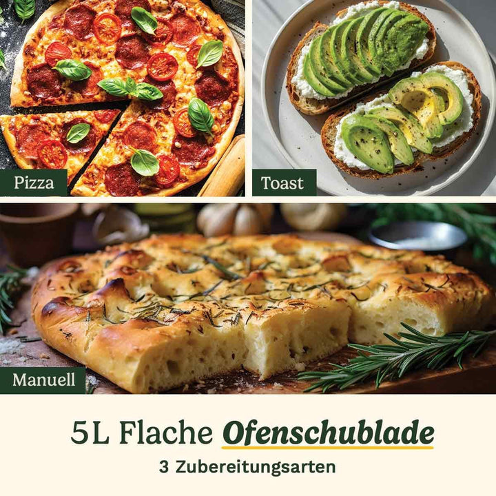 Cuisinart Tri Zone 13,6L Heissluftfritteuse & Ofen | PFAS-frei | 3 Zonen | 2×4,3L Körbe + 5L Schubla
