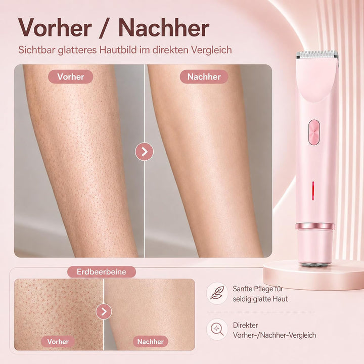 Aluvea Smooth Trim, Aluvea Smooth Trim Rasierer, 5-in-1 Damen Rasierer, Sanfte Haarentfernung für Gl
