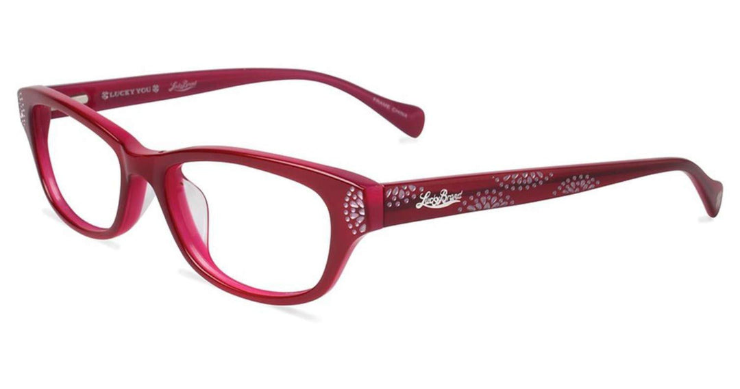 LUCKY BRAND Eyeglasses SWIRL Red 53MM