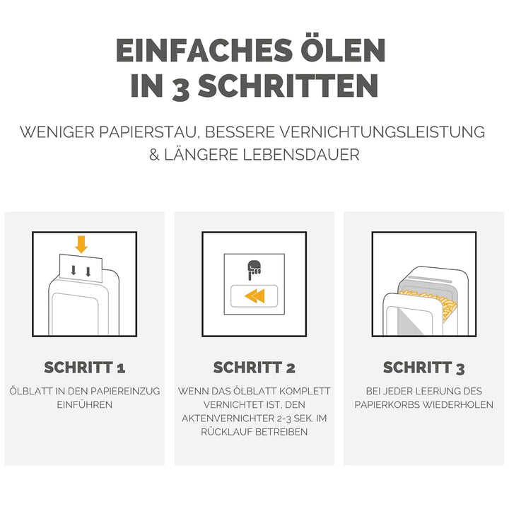 Fellowes Ölpapier für Aktenvernichter - 10 Ölblätter zur Pflege von Papierschreddern - Powershred Qu