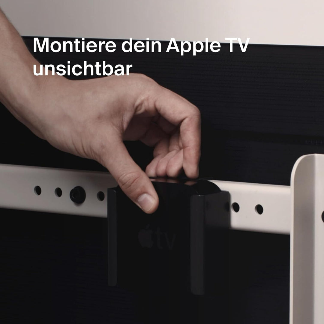 Apple TV Halterung - Verstecken von TV Box und Kabeln auf der Rückseite von Pedestal TV-Ständern (Sc