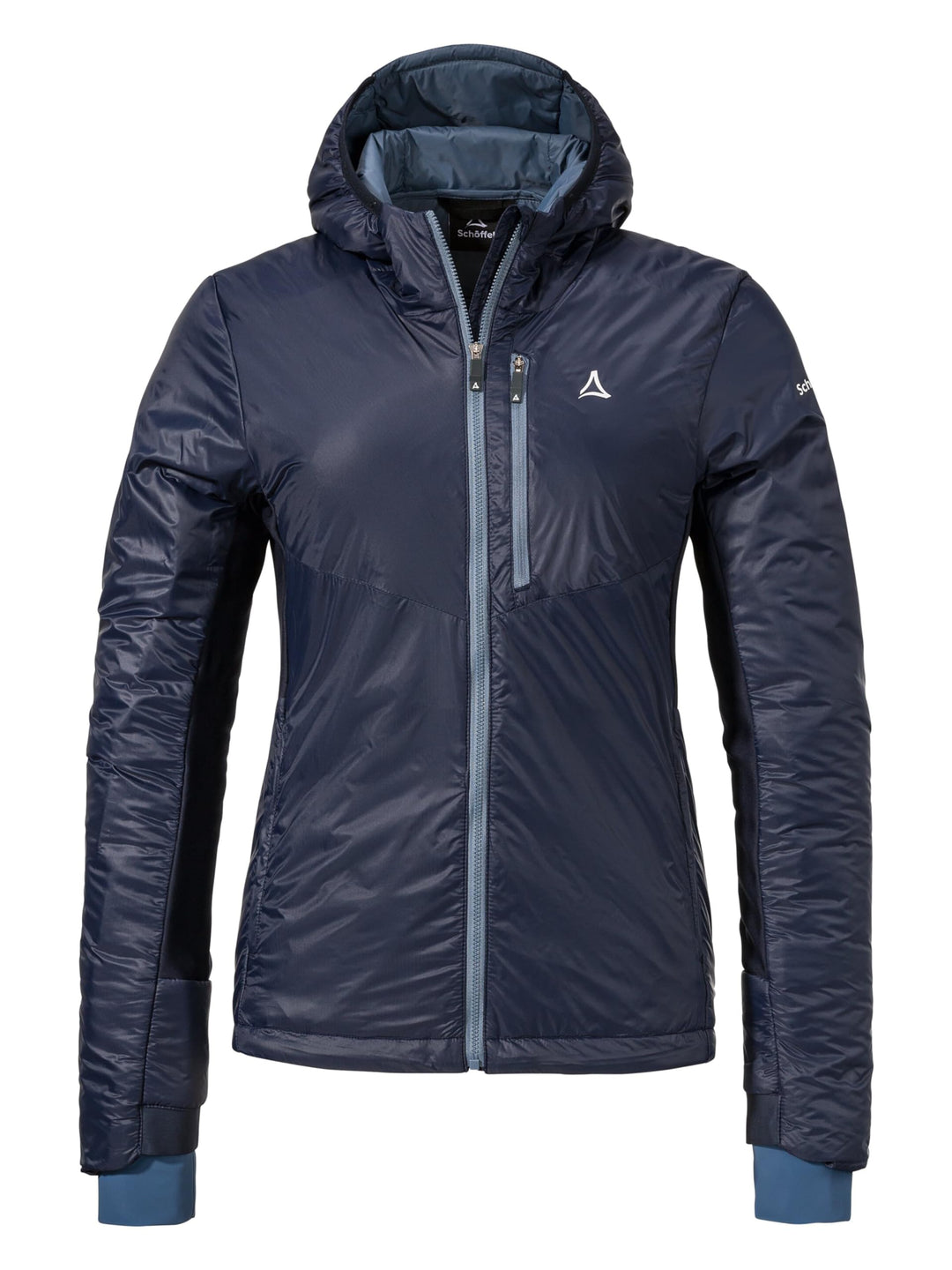 Schöffel Damen Ins Hybrid Black Raven L, leichte MTB Jacke mit 4 D Body Mapping, atmungsaktive, wärm