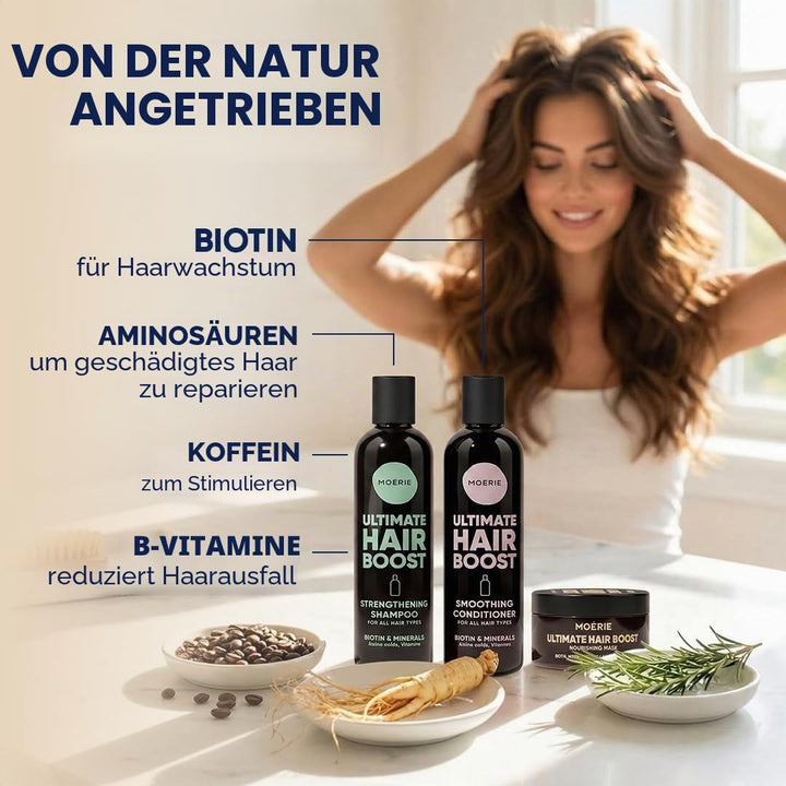 Moerie Ultimate Mineral Shampoo and Conditioner Set - Vegan Friendly, Paraben Free, Hair Growth Prod