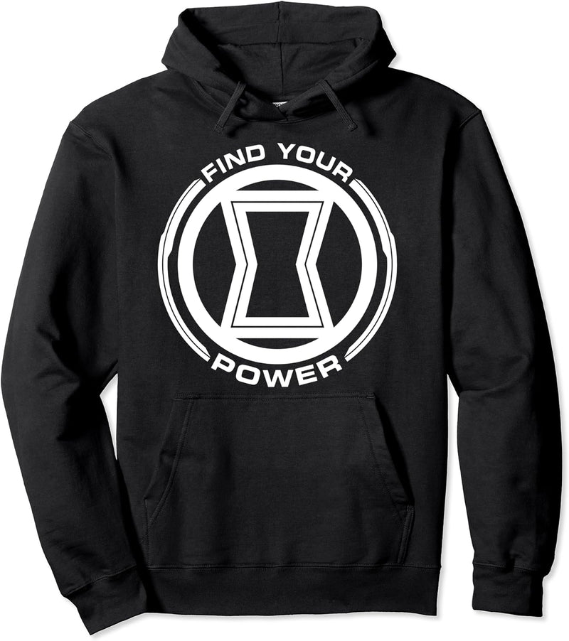 Marvel Black Widow Find Your Power Red Logo Pullover Hoodie