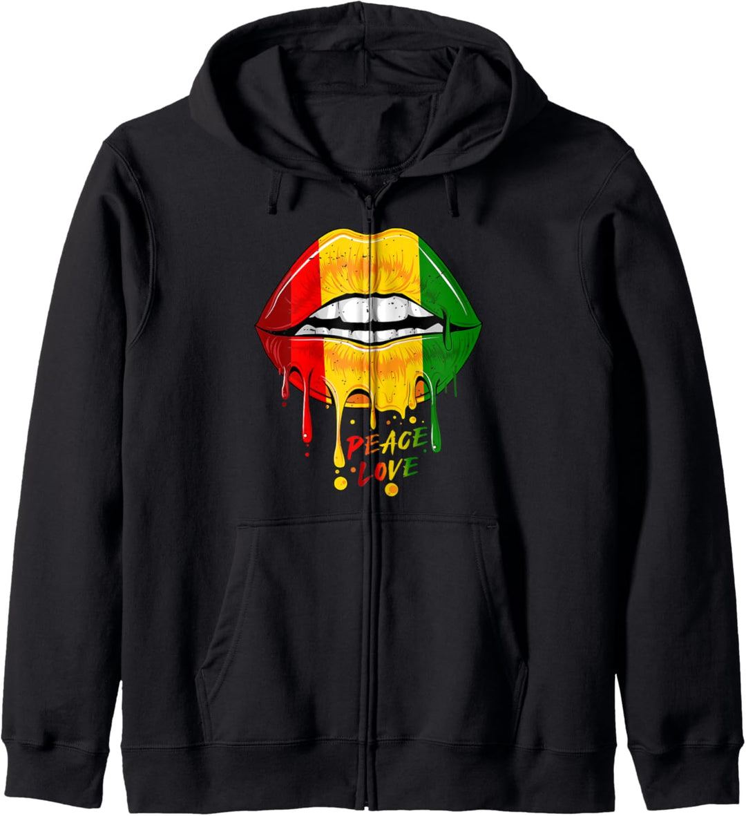 Jamaika Reggae Musik Rasta Pride Peace Love Kapuzenjacke